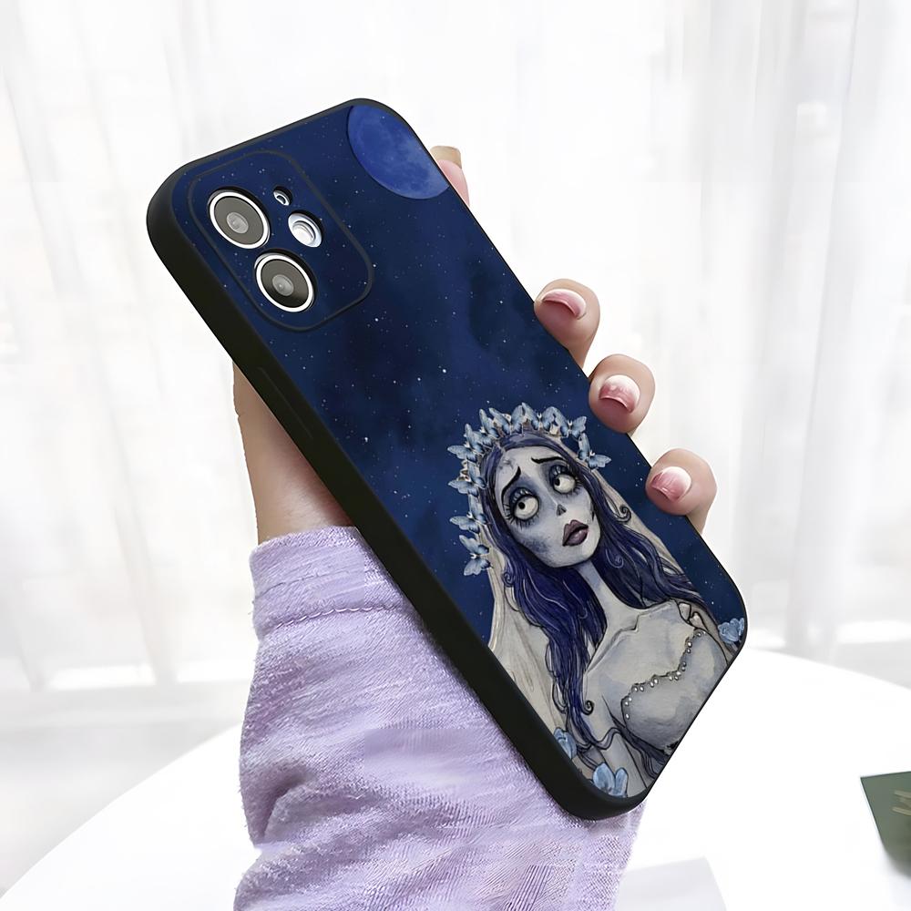 Чехол для телефона Тим Бёртон Невеста Покойника Для iPhone 17 Pro Max 15 Pro 16 14 Plus 12 13 Mini 11 Pro Ударопрочный Мягкий Чехол iPhone12