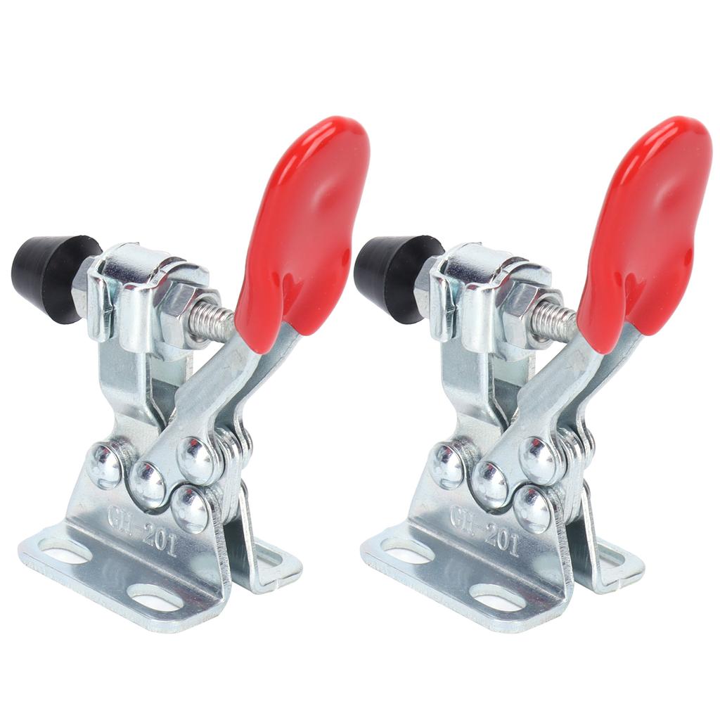 2 Set Kniehebelklemme, Schnellspanner, horizontale Klemme, rutschfestes Handwerkzeug für die Holzbearbeitung