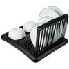 Drainer for Dishware, Plates, Cups, Cutlery, Kitchen Standing Black
