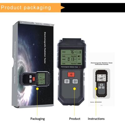 ET825 Détecteur de Rayonnement de Champ Testeur Compteur EMF Rechargeable Portable