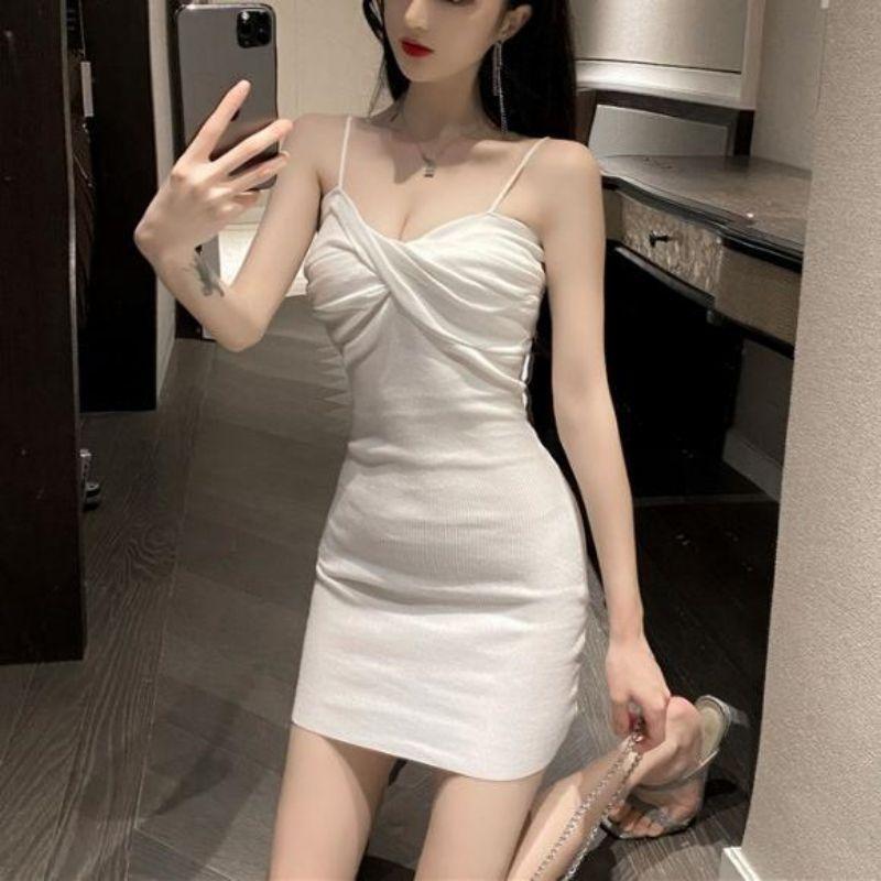 Summer Girl Dress With High Waist Sleeveless Knitted Business Casual For Office And Party