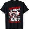 Saturday Nights And Dirt Track Lights Racing Race Vintage T-Shirt