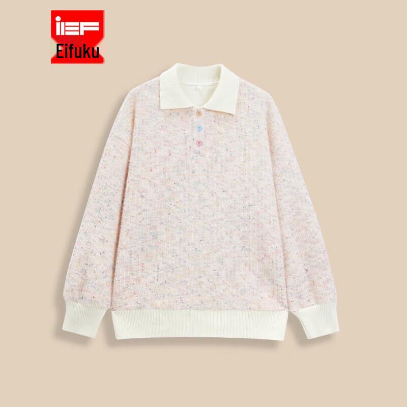 

Женский вязаный топ с лацканами IEF One Size