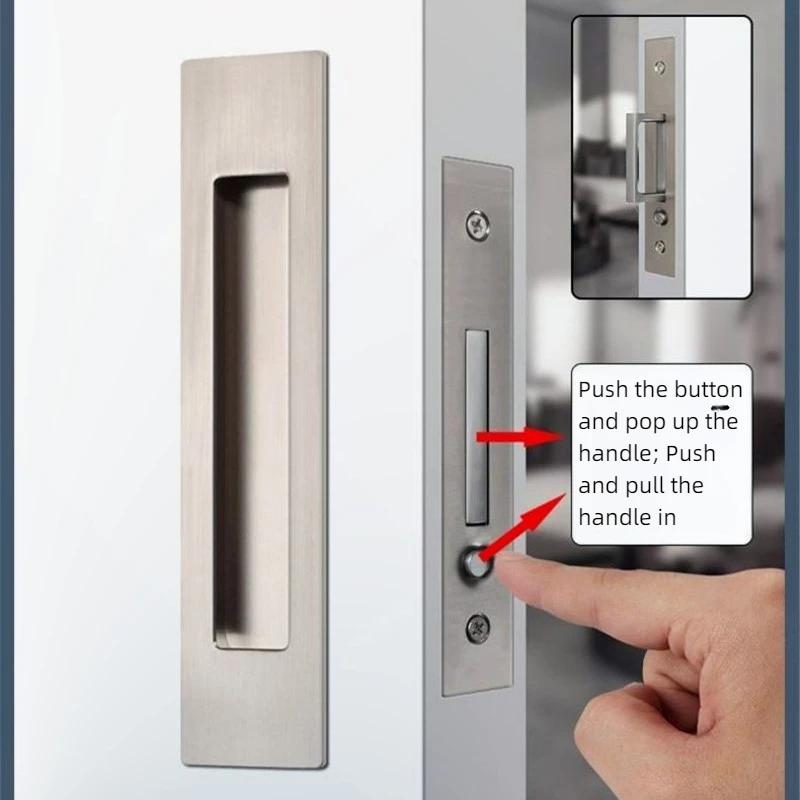 Pocket Door Edge Pull Hidden Handle Pocket Door Hardware Sliding Door Pull Hardware Double-sided Sliding Concealed Handle