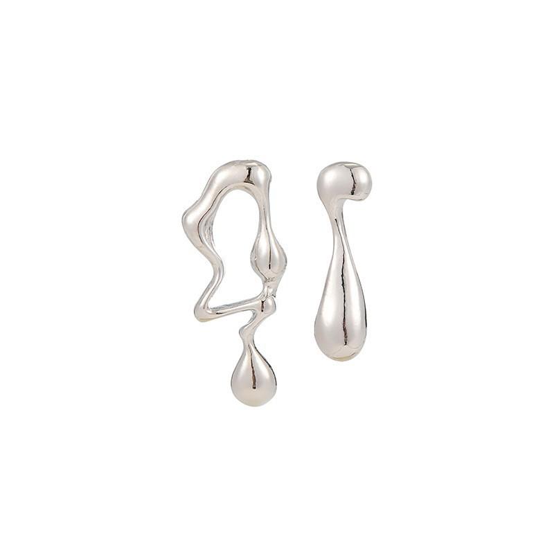 Einfache unregelmäßige Linien, Wassertropfen-Ohrringe, Schmuckstücke, modische und vielseitige neue Stecker für Damen