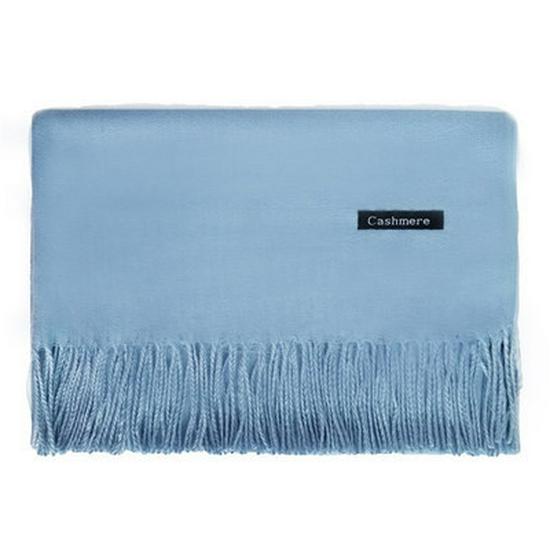 2025 Autumn/Winter Solid Color Imitation Cashmere Mid-Length Warm Tassel Scarf - Japanese & Korean Sweet Fashion