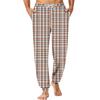 Men's Plaid Print Jogger Pants with Drawstring and Pockets - Casual Loungewear for Home and Everyday Wear