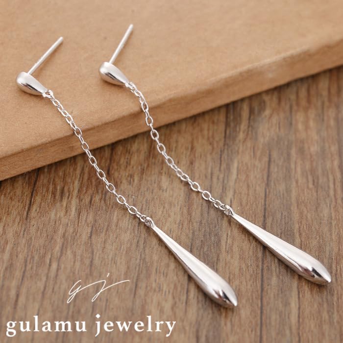 Drop Chain Earrings for Droplet American 925 Hypoallergenic To for Women Women, Earrings, Simple, Silver, Metal, Present, Popular, Platinum,