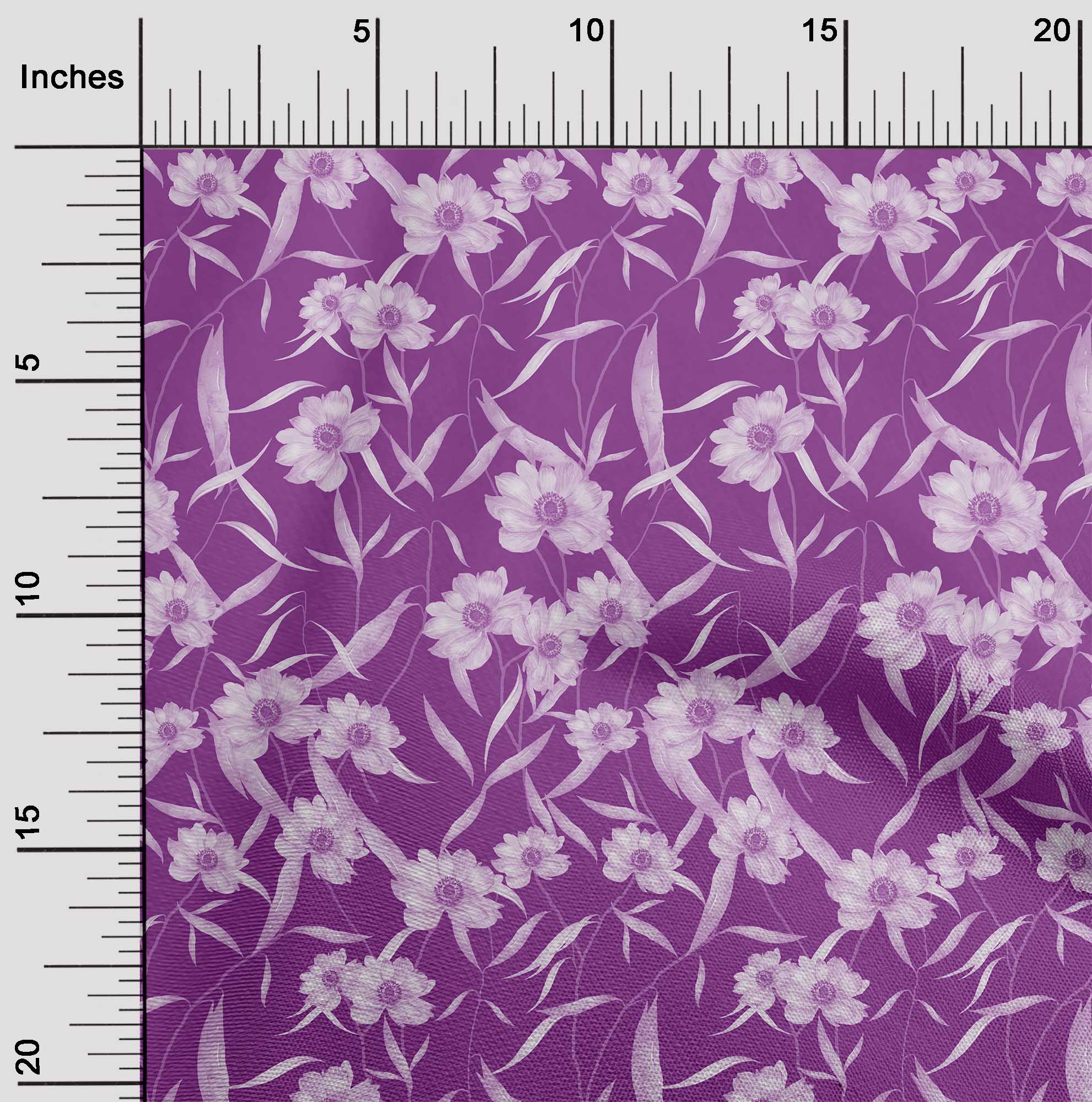 

oneOone Бавовняна флекс зелена тканина Florals Тканина для пошиття друкованої тканини для рукоділля у дворі 40 дюймів 42 Inch Wide - Viscose Chiffon фіолетовий