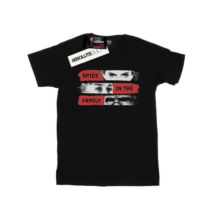 Marvel Womens/Ladies Black Widow Movie Spies In The Family Cotton Boyfriend T-Shirt