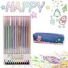 Glitter Gel Pens, Multicolor Glitter Pens for Writing, Drawing, Crafting (12 Colors)