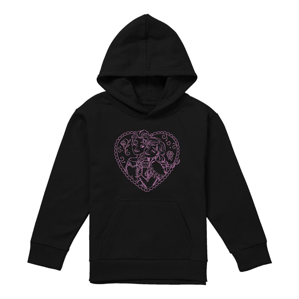 Frozen Childrens/Kids Elsa & Anna Heart Hoodie