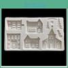 Fondantform Silikon Backform Schokolade Form Haus Schloss Weihnachtsbaum Kuchen Dekoration Tonform