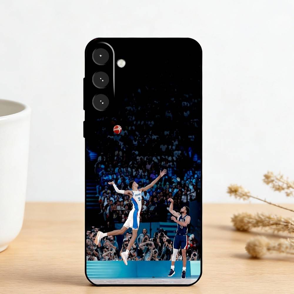 B-Basketball Star V-Victor W-Wembanyama Phone Case For Samsung Galaxy A73,A72,A71,A70,A53,A52,A51,Others Soft Black Cover