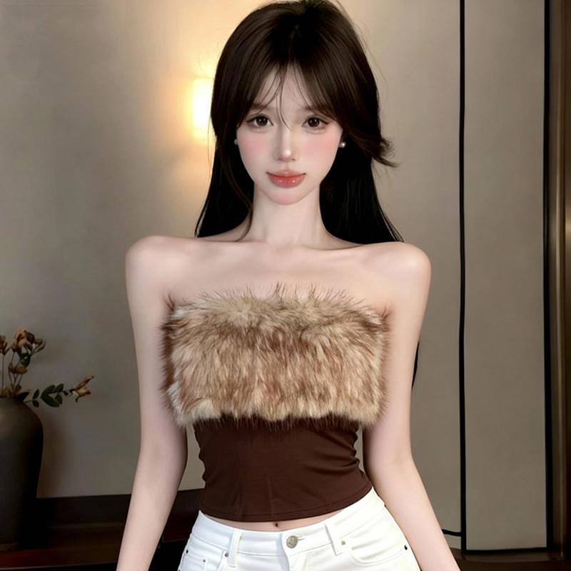 Sexy High Waist Short Style Crop Top Zipper Ba Design Splice Bustier Tank Top Breathable Ort Length Pure Color Casual Wear Women