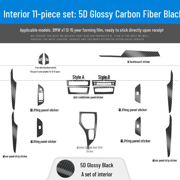 BMW X1/X2 Interior Carbon Fiber Trim Sticker (2012-2021) - Free Replacement for Damage