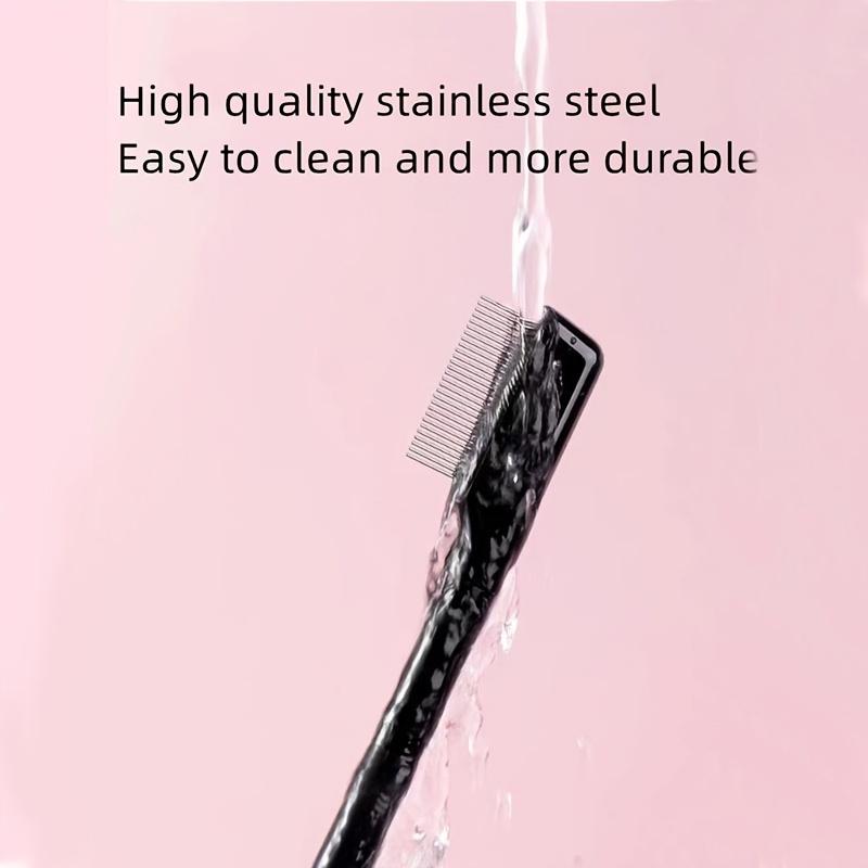 Metal Eyelash Comb Brush with Cover Separator New Eye Makeup Tool for Lashes Separation And Grooming