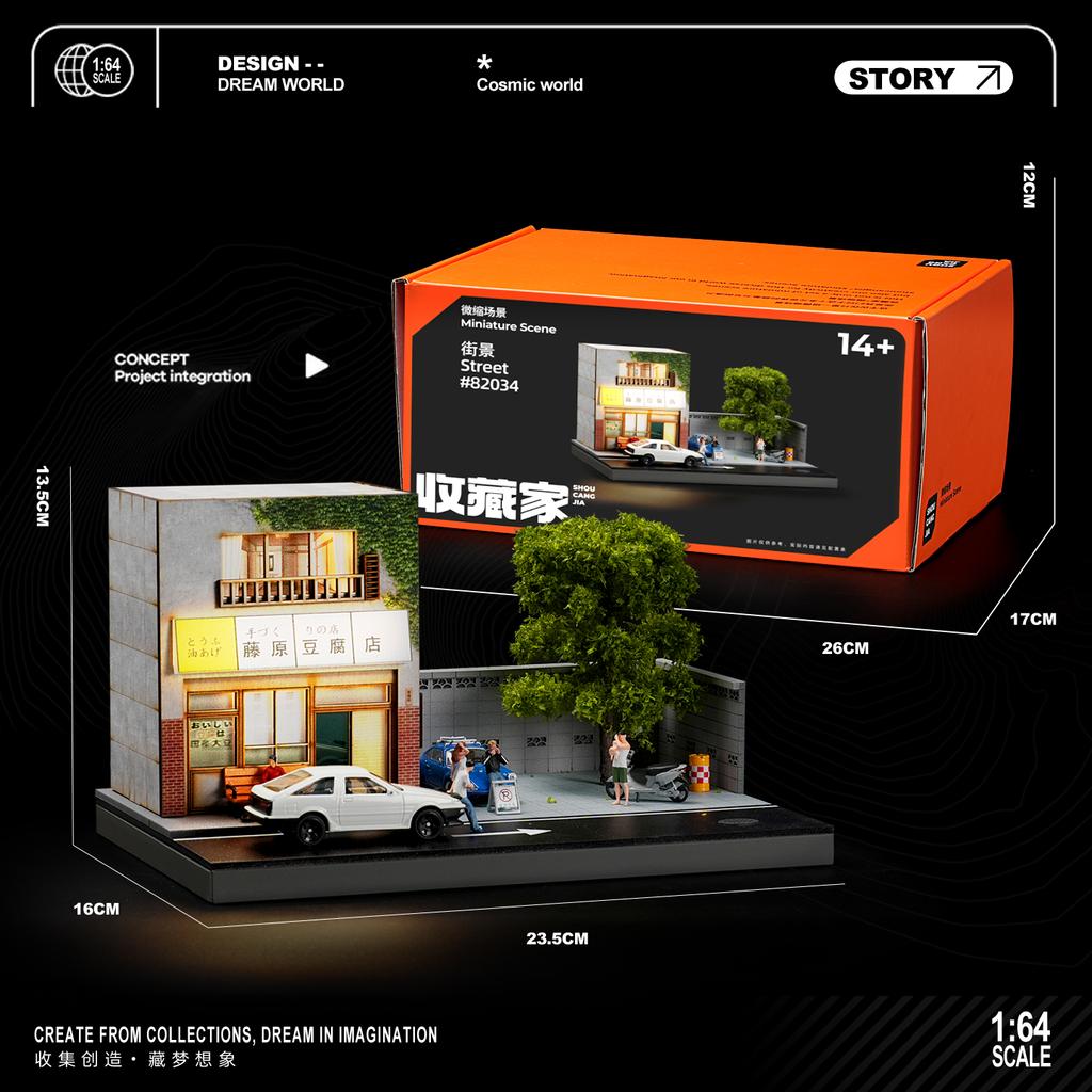 Collector 1/64 Garage Parking Lot Alloy Car Model Car Scene Storage Display Box Car Model Replica Collection Toys for Boys