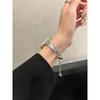 Diagonal Brushed Metal Bracelet Strap Luxury Wristband for Apple Watch 38/40/41/44/45/46/49mm, Compatible with iWatch Series 11 10 9 8 7 SE Ultra