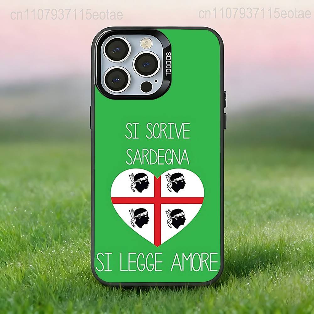 

Flag of Sardinia COOL Phone Case For iPhone 17,16,15,14,13,12,11,Pro,Max,Plus,E,Air,Mini Black Tpu IMD Cover iPhone13mini