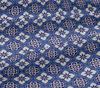 oneOone Cotton Flex Arctic Blue Fabric Floral & Tiles Moroccan Sewing Craft Projects Fabric Prints By Meter 40 Inch