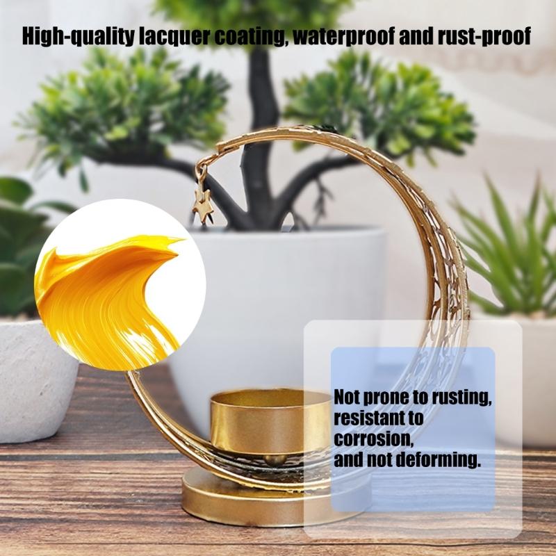 Moon Shaped Candle Holders Tealight Holders Metal Moon Candle Stand Candlestick for Christmas Dining Wedding Home Decors
