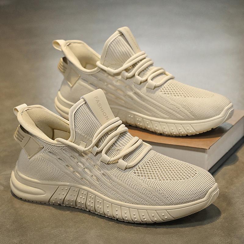 

Men s shoes summer new breathable mesh shoes men s trend versatile flying woven sports shoes casual shoes 44