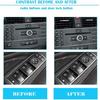 Car Button Stickers Interior Decals Compatible with 2008-2014 Mercedes Benz W204 C250 C350 E-Class Steering Wheel AC Window Radio Number Door & Air