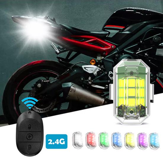 Lumières Stroboscopiques Pour Drone - 8 Couleurs, 10 Modes - Étanches IP65 - Télécommande Sans Fil - Charge USB - Pour Drone, Moto, Vélo, Camion