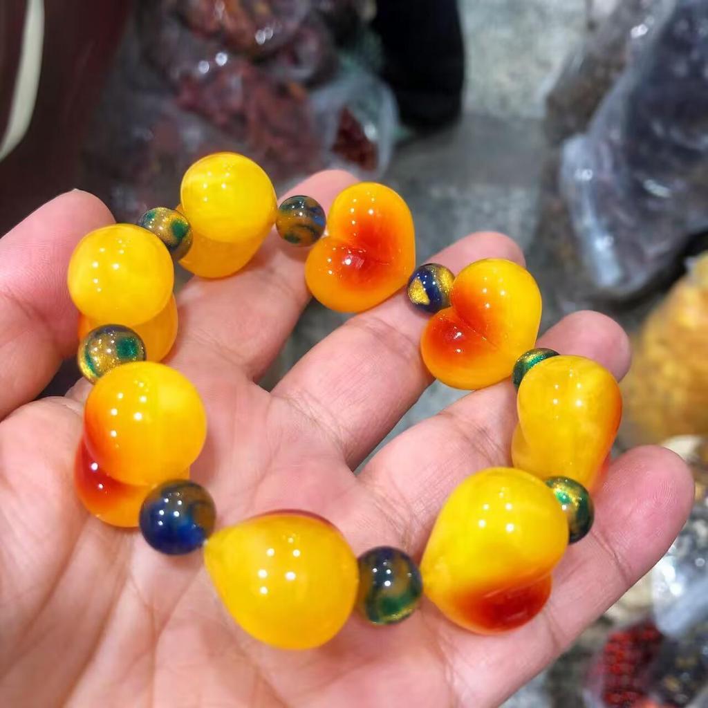 Amber & Beeswax Chicken Heart Fashion Bracelet for Men and Women