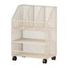 Rolling File Cart Mobile Bookcases Storage Bin Multifunction Under Desk File
