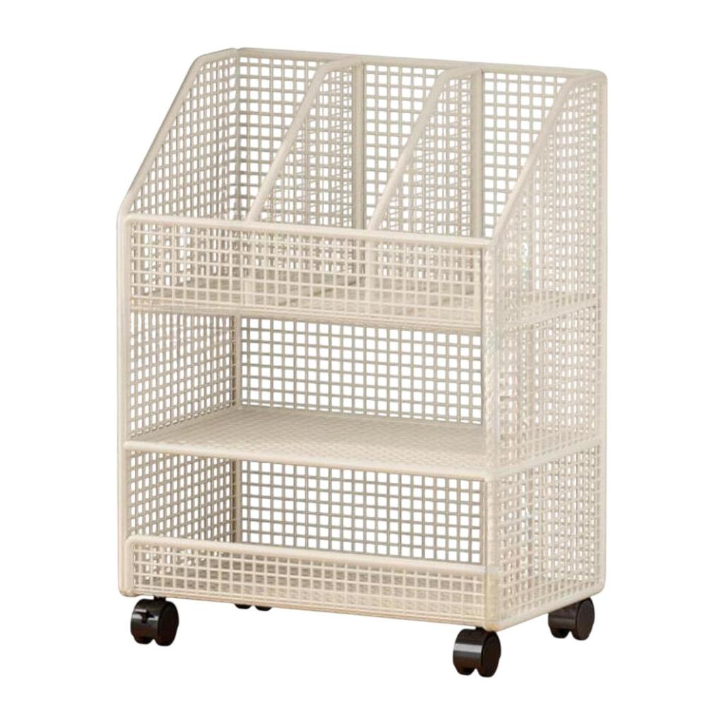 Rolling File Cart Mobile Bookcases Storage Bin Multifunction Under Desk File