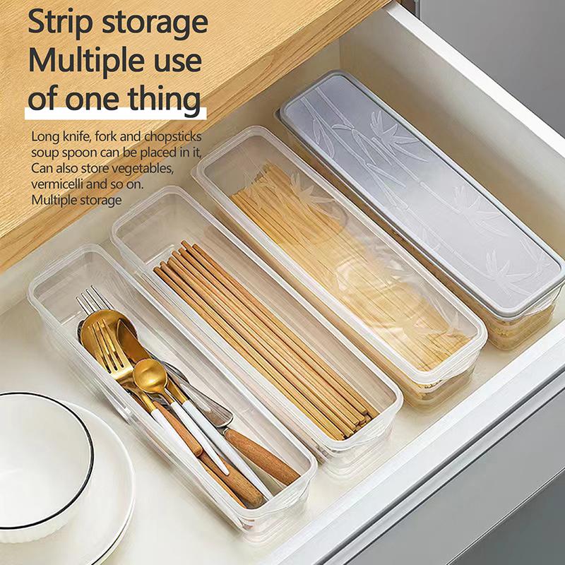 Noodle Spaghetti Container Kitchen Cereals Storage Box Sealed Jar Grain Spaghetti Tank Household Moisture-Proof Keep Fresh Box