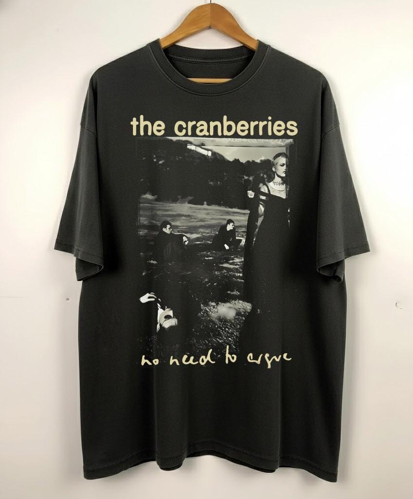 The Cranberries 1995 Tour Vintage Cotton Unisex Unisex Tshirt Summer Unisexs and Womens Loose and Breathable Tshirt Top M