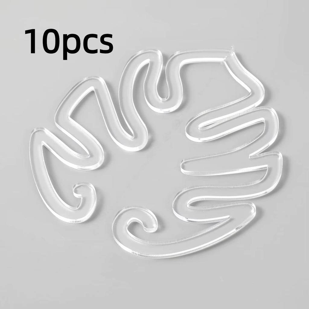 5pcs/10pcs Monstera Plant Stem Support Clips clear Acrylic Moss Pole Plant Stakes for Indoor Plants Keep Plants Growing Vertical