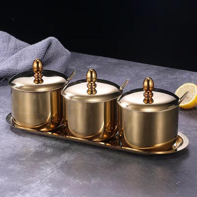 304 Stainless Steel Seasoning Jar 3-Piece Set