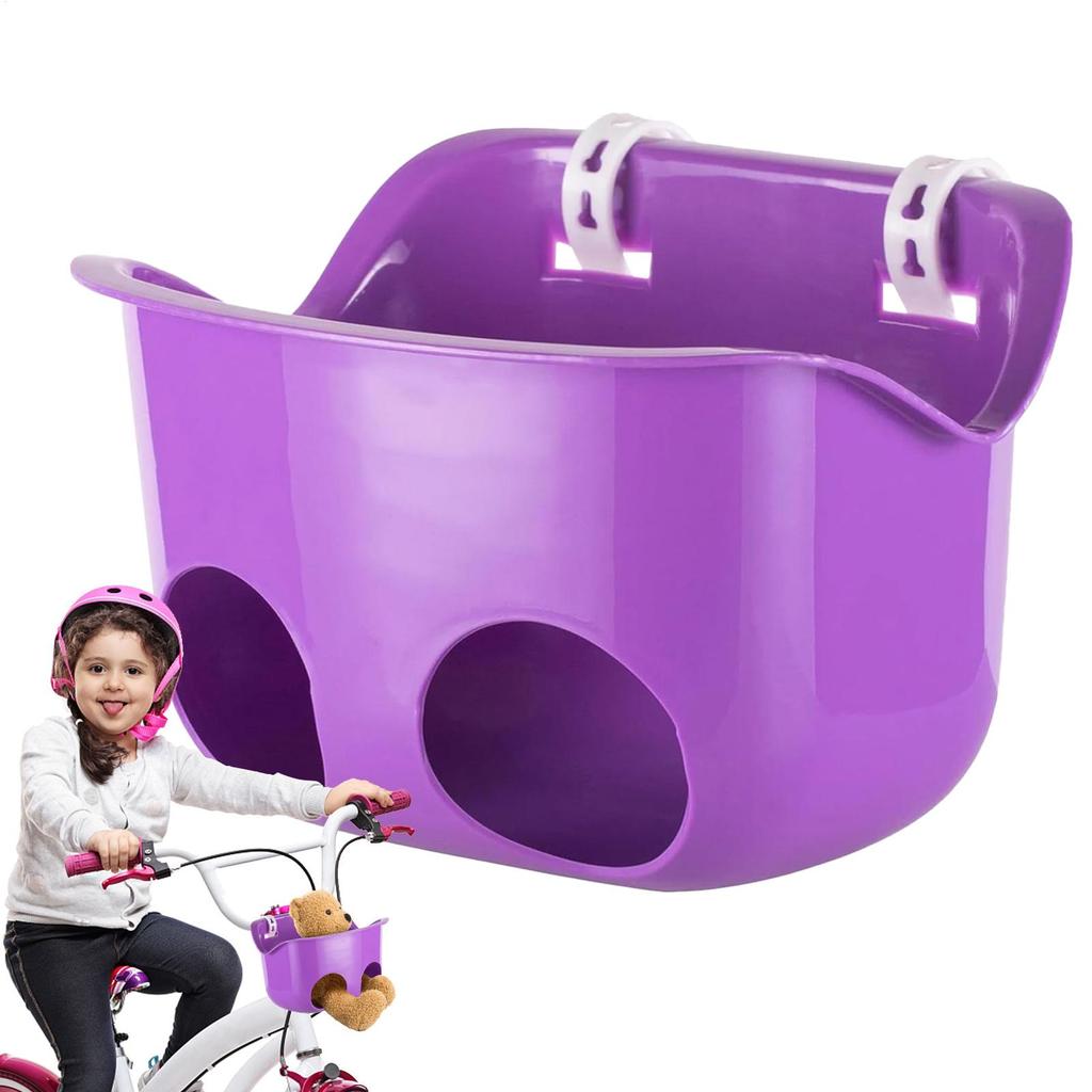 Kids Bike Doll Seat Basket With Holder Straps For Kid Bicycle Handlebar Decorate Baby Bicycle Baby Seat Doll Seat Basket