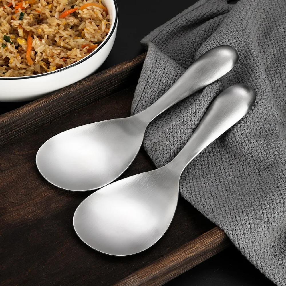 Large Size Rice Paddle Thicken Serving Spoon Kitchen Utensils Stainless Steel Rice Spoon  Household
