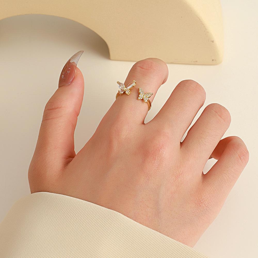 High-End Cross-Border Fashion Bow Ring for Women - European & American Style Open Index Finger Accessory
