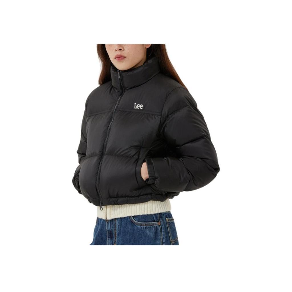 Lee Korean Style Warm Short Stand Collar Two-Way Zipper Down Jacket Women Outerwear LE2504DP60BK