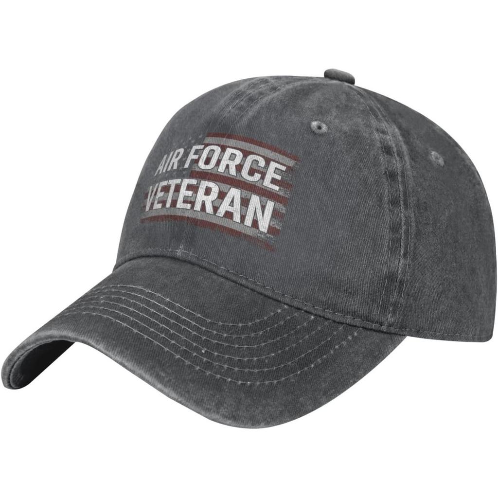 Air Force Veteran USA Flag Washed Baseball Cap Vintage Adjustable Dad Hat for Unisex Women