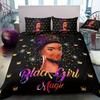3Pcs African American Girl Duvet Cover Set - Soft And Cozy Bedding For Bedroom And Guest Room (1Pc Duvet Cover + 2Pc Pillowcase)
