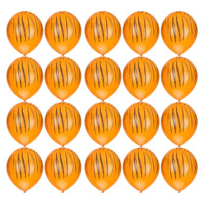 20 Stück Tier Muster Ballons Runde Latexballons Dekoration für GeburtstagsfeierOrange für Zebra