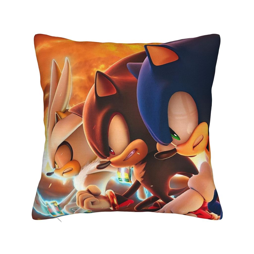 Decorative Pillow Covers Cartoon S-Sonic Merch Home  Pillow Case Cover Zippered Multiple Sizes