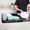 Silicone Drain Mat Quick-Drying Design Raised Ridges Bottom Slope Dish Drainer Kitchen Dining Room Sink Organizer Mat
