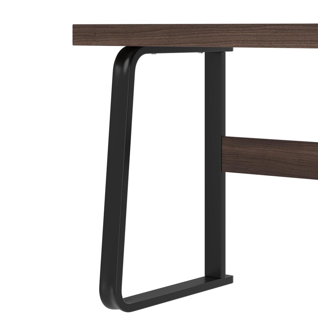 Computertisch Schreibtisch minimalistisch (76x161x54 cm) geräuschlose Schublade Stauraum Ordnerfach Bürotisch Homeoffice Büro Braun