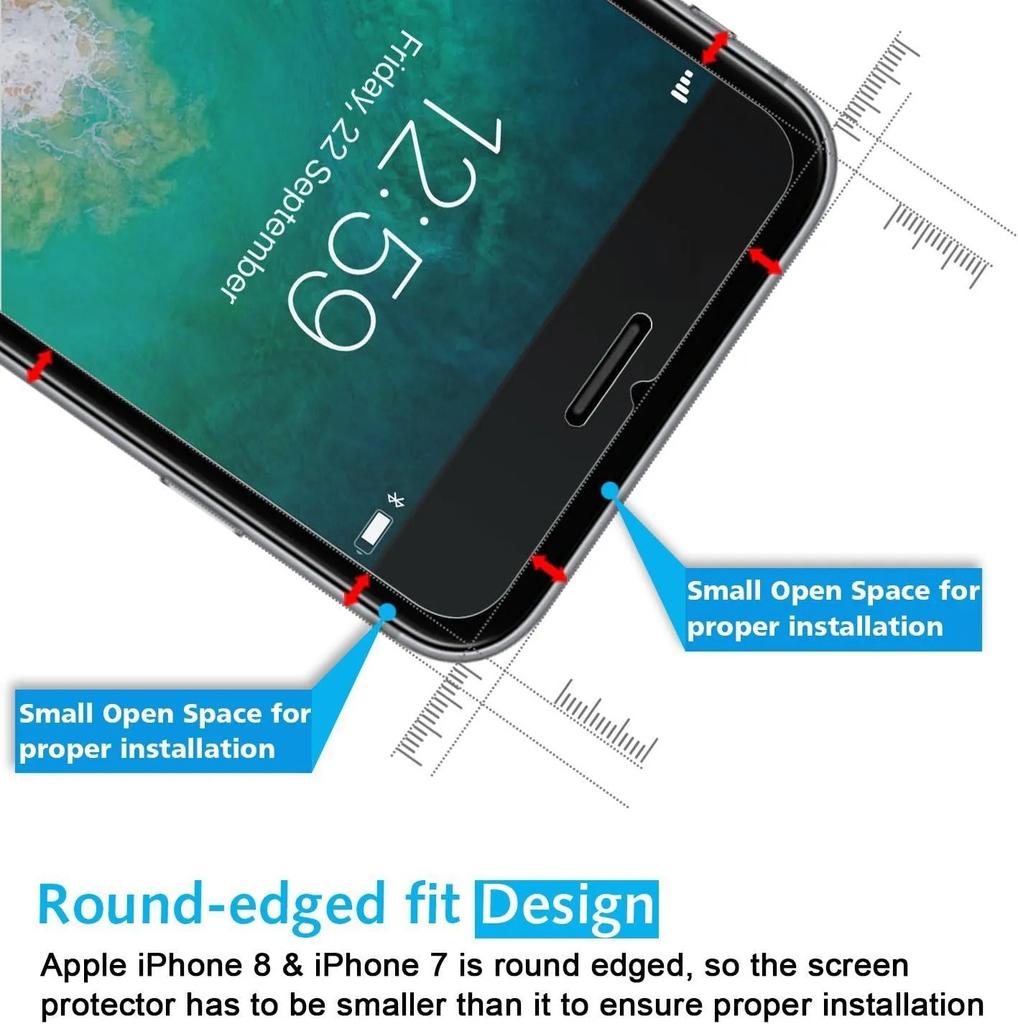 3 unidades de vidro temperado para Apple iPhone 6 6S 7 8 Plus SE 2022 protetor de tela protetora 2020