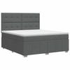 Boxspringbed met Matras Donkergrijs 140 x 190 cm Stof