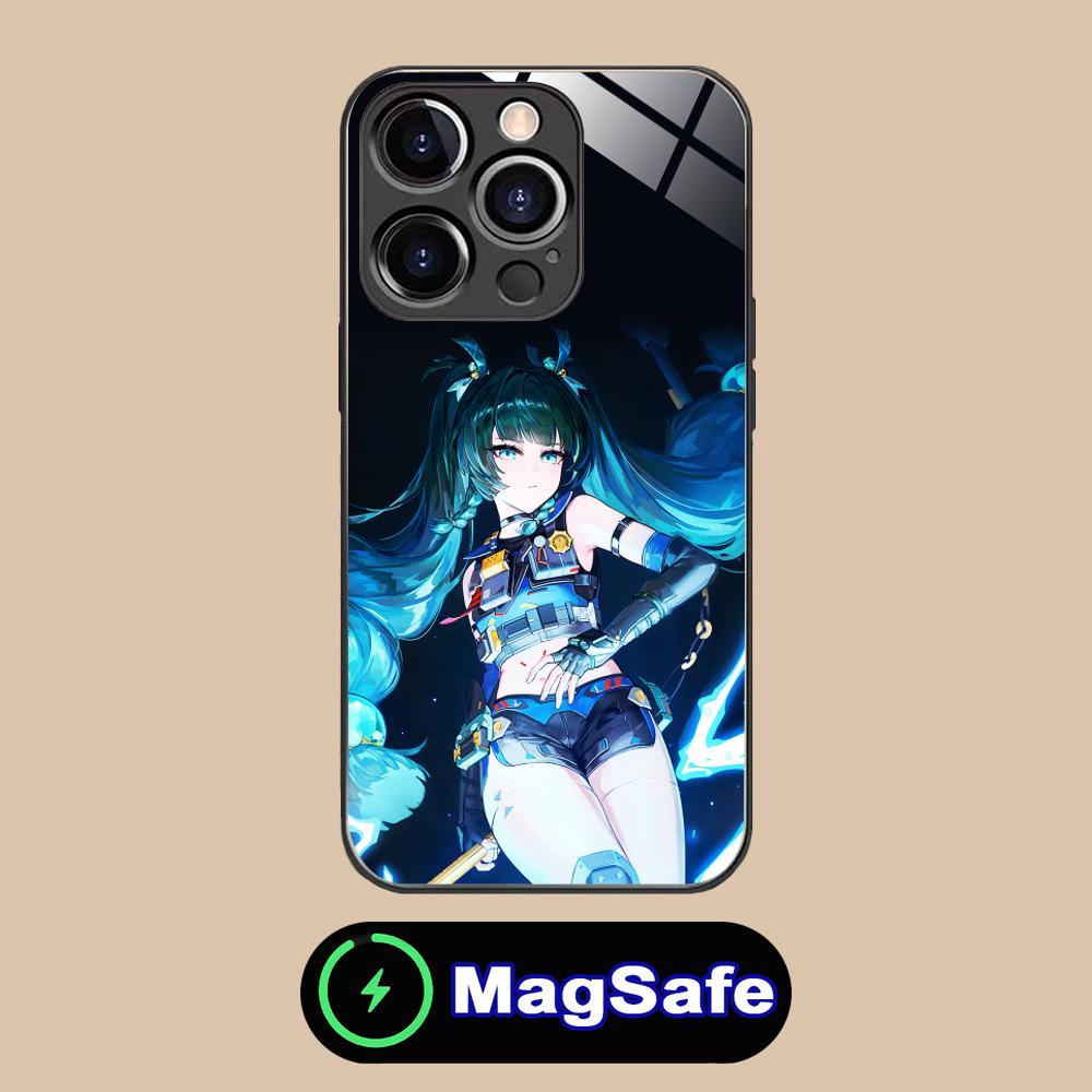 

Zenless Zone Zero QingYi Phone Case for iPhone 17 16 15 14 13 12 11 Air Pro Max Plus Mini MagSafe Glass Colorful Cover Cover iPhone 11 Pro Max