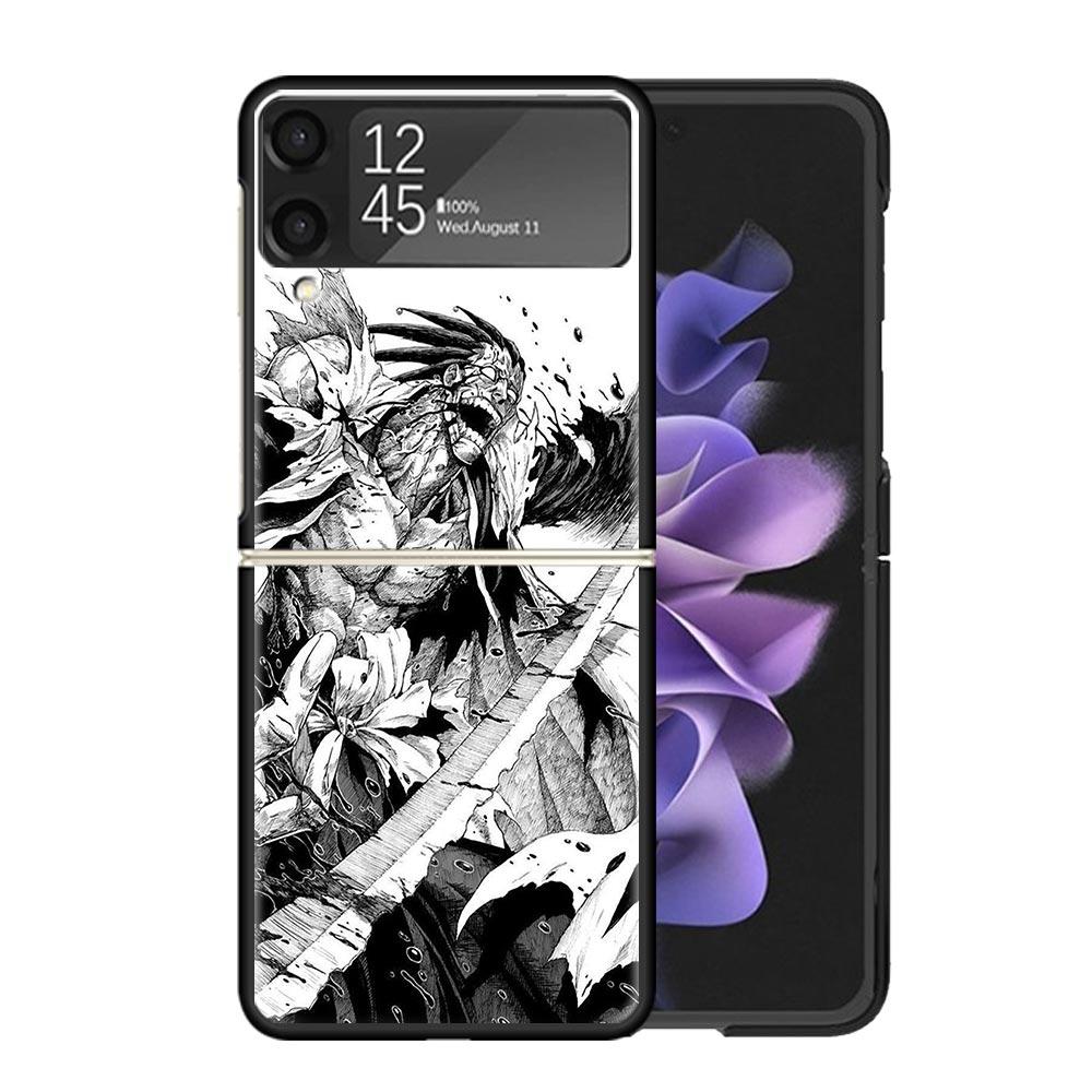 Bleach Zaraki Kenpachi Clear Phone Case For Samsung Z Flip 7 6 5 4 3 Galaxy ZFlip7 ZFlip6 ZFlip5 ZFlip4 ZFlip3 5G Print Cover Z